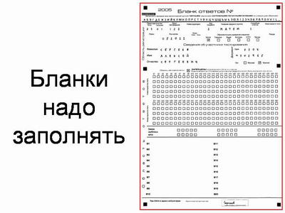 пример заполнения бланков по егэ по русскому языку